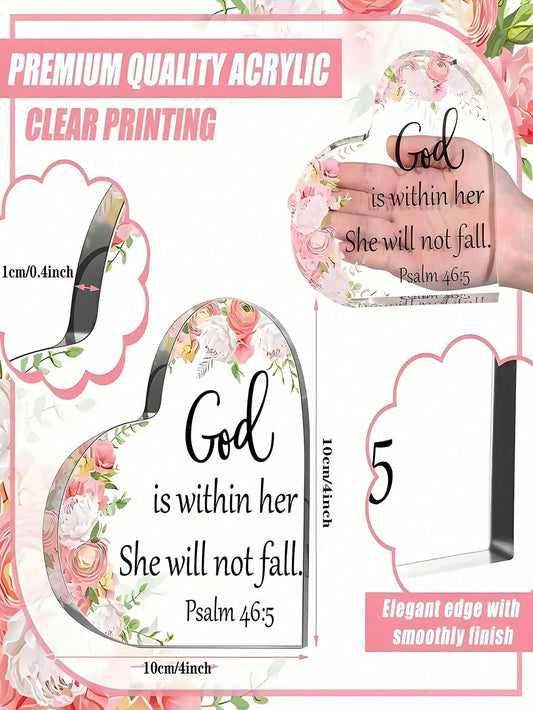 Faith & Inspiration: Elegant Acrylic Bible Verse Desk Decoration Gift