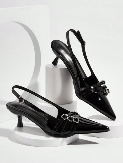 Red Hot Elegance: Patent Leather Stiletto Heels for Wedding Parties