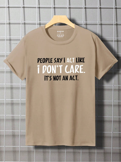 Men's Cool and Casual Slogan Printed T-Shirt