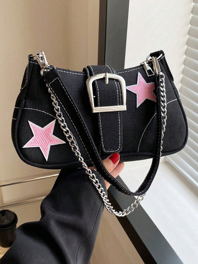 Starlight Steampunk Shoulder Bag: Trendy Niche Design for Cool Girls on the Street