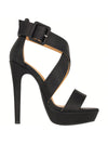 Sexy Open-Toe Ankle Strap Stilettos: Elevate Your Party Look