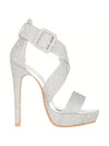 Sexy Open-Toe Ankle Strap Stilettos: Elevate Your Party Look