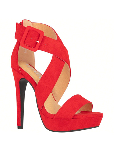 Sexy Open-Toe Ankle Strap Stilettos: Elevate Your Party Look