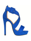 Sexy Open-Toe Ankle Strap Stilettos: Elevate Your Party Look