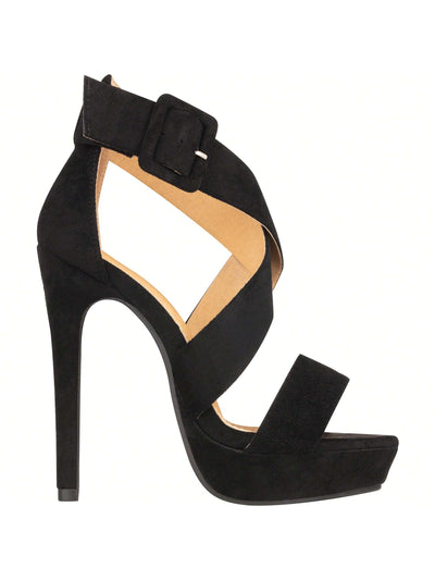 Sexy Open-Toe Ankle Strap Stilettos: Elevate Your Party Look