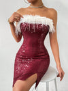 Glamour Galore Sequin Split Dress