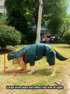 Cartoon Dinosaur Printed Full-Covered Waterproof Pet Raincoat for Small and Large Dogs - Ideal for Outdoor Activities