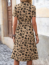 Wild Glam: Leopard Print Shirt Dress with Belt