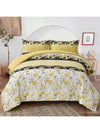 Boho Patchwork Floral Comforter Set - Queen/King Size - Soft Microfiber - Lightweight Vintage Bedding Set - 3 Piece Set with 2 Pillowcases - All Season Comforter