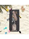 This multi-use beach towel features a unique and trendy skull cartoon print, suitable for both men and women. Made from high-quality fiber, it is sand resistant, quick drying, soft, and absorbent. Perfect for various activities like sports, yoga, swimming, hiking, bathing, and travel. Stay stylish and practical with this versatile beach towel.