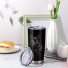 Cute Black Cat Print Stainless Steel Tumbler - Perfect Gift for Cat Lovers!