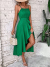 Sweet and Chic: Ruffle Trim Wrap Hem Belted Cami Dress