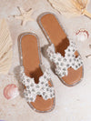 Sparkling Steps: Women's Fashionable Rhinestone Flat Sandals