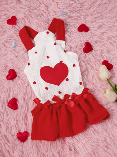 Introducing the Heartfelt Love Valentine's Day dress for your furry friend. With a charming heart design and soft, comfortable fabric, your pet will be the center of love on Valentine's Day. Made with love, this dress is the perfect accessory for your beloved companion.