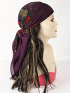 Fashionable Multicolored Bandana Scarf: A Golden Foil Print For Stylish Ladies - Perfect Holiday Gift!