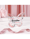 Birthday, Mothers Day and Christmas Gift: Beautiful Butterfly Shaped Acrylic Plaque Keepsake for Grandma