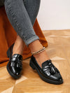 Chic and Stylish: Minimalist Fringe Decor Loafer Flats for Women