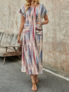 Sun-Kissed Stripes: Women's Colorful Striped Summer Dress