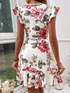 Chic Ruffled Sleeve Floral Print Dress – Perfect for Summer Days