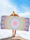 Peacock Wreath Ultrafine Fiber Beach Mat and Towel: Quick-Dry, Highly Absorbent, Multipurpose Outdoor Essential