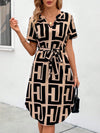 Chic and Classic: V-Neck Striped Dress for Women