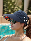 Ultimate Stylish Sun Protection Hat with Ponytail Hole and Faux Pearl Decoration for Women's Outdoor Adventures
