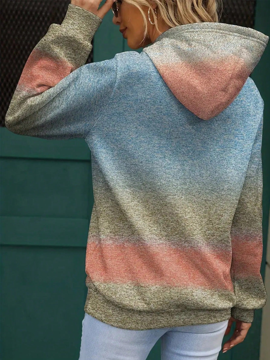 Stay warm and stylish with our Ladies Letter Print Hooded Sweatshirt. The bold letter print adds a trendy touch to any outfit, while the hood keeps you cozy. Layer up with confidence in this must-have sweatshirt.