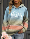 Layer Up in Style with the Ladies Letter Print Hooded Sweatshirt