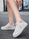 Stylish Star Pattern Sneakers: Women's Casual Sports Shoes for a Breathable Summer Look