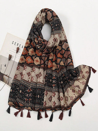 Bohemian Desert & Beach Scene Scarf - Stylish All-Season Accessory