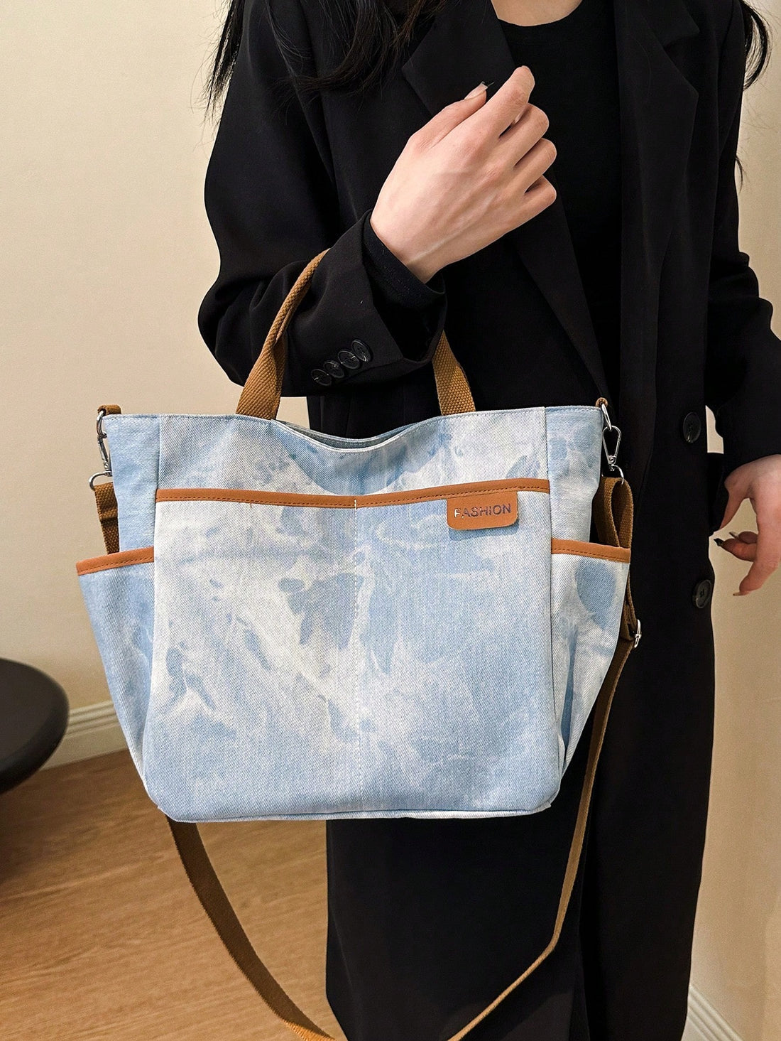 This Chic Canvas Tote Bag is designed for stylish middle-aged women. Made from durable canvas material, it offers both fashion and function. With a spacious interior and multiple pockets, it provides convenience and organization for everyday use. Elevate your style with this chic and practical tote bag.