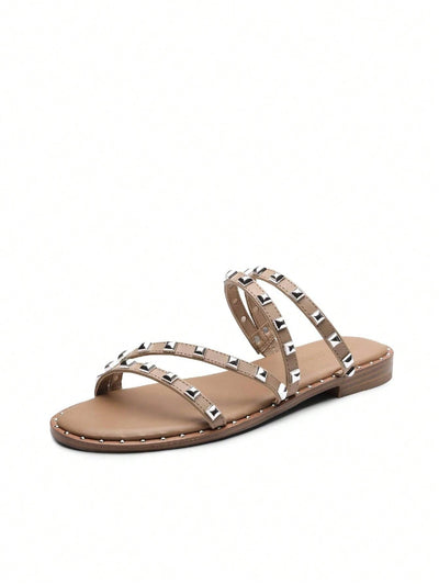 Cute and Stylish Clear Studded Rhinestone Slide Sandals for Summer