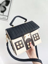 Whimsical House Handheld Shoulder Bag in Pink and White