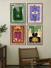 4-Piece Set: Nordic Abstract Art Posters Inspired by Ancient Egypt