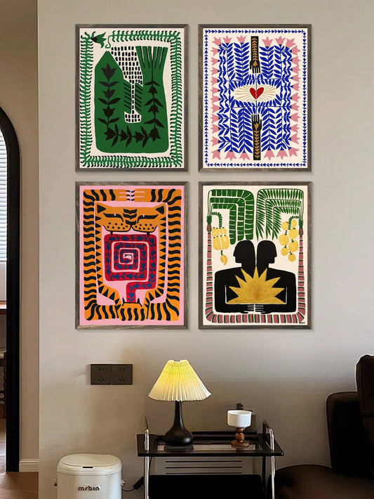 Embrace the timeless beauty of Ancient Egypt with this 4-piece set of Nordic abstract art posters. Each poster is thoughtfully designed to capture the essence of this ancient civilization, bringing a sense of culture and history to any space. Perfect for art enthusiasts or anyone looking to add a touch of sophistication to their home decor.