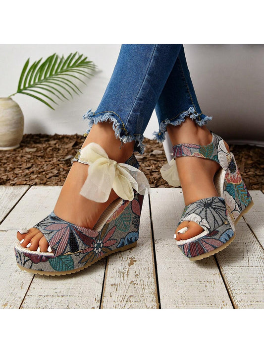 Stylish Summer Platform Cheongsam Shoes: Embroidered, Waterproof, and Chic