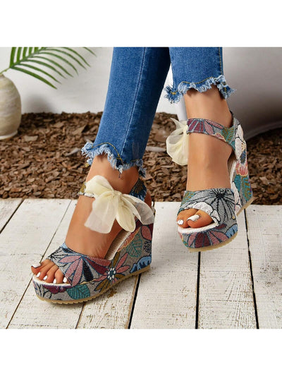 Stylish Summer Platform Cheongsam Shoes: Embroidered, Waterproof, and Chic