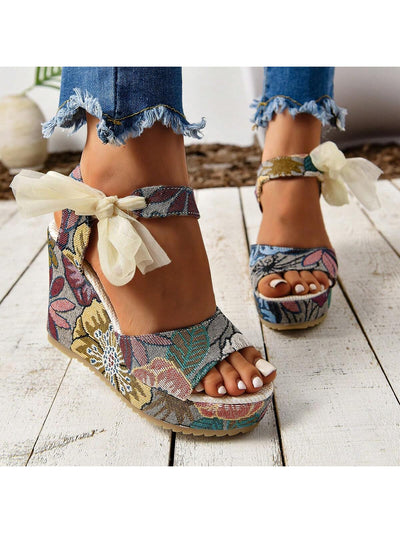 Stylish Summer Platform Cheongsam Shoes: Embroidered, Waterproof, and Chic