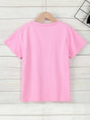 Valentine's Day Fitted Short Sleeve T-Shirt With Heart Pattern