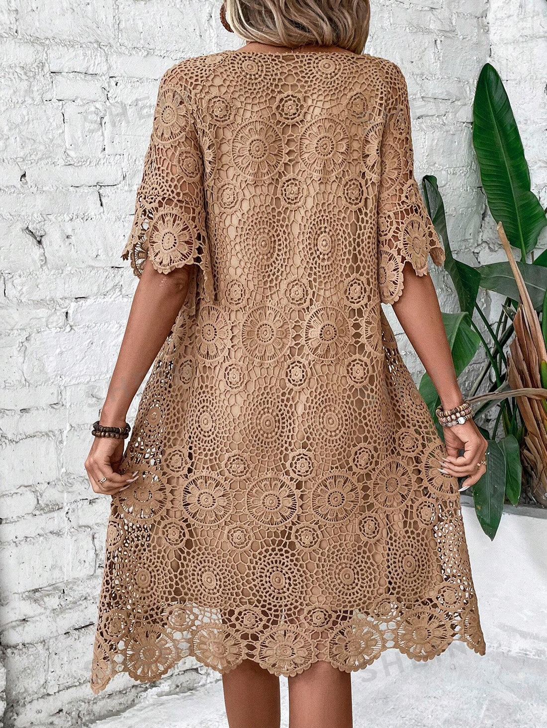 Introducing elegance at its finest: the Elegance Defined: V-Neck Guipure Lace <a href="https://canaryhouze.com/collections/women-dresses" target="_blank" rel="noopener">Dress</a>. This stunning dress features intricate guipure lace and a flattering V-neck design, creating a timeless and sophisticated look. Perfect for any special occasion, this dress exudes grace and style.