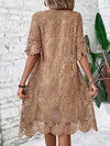 Elegance Defined: V-Neck Guipure Lace Dress