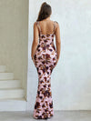 Blooming Beauty: Floral Print Tie Shoulder Mermaid Hem Maxi Cami Dress