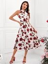 Chic Floral Print Halter Dress: A Timeless Classic