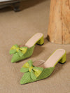 Chic and Versatile Chunky Heel Peep Toe Sandals with Bowknots