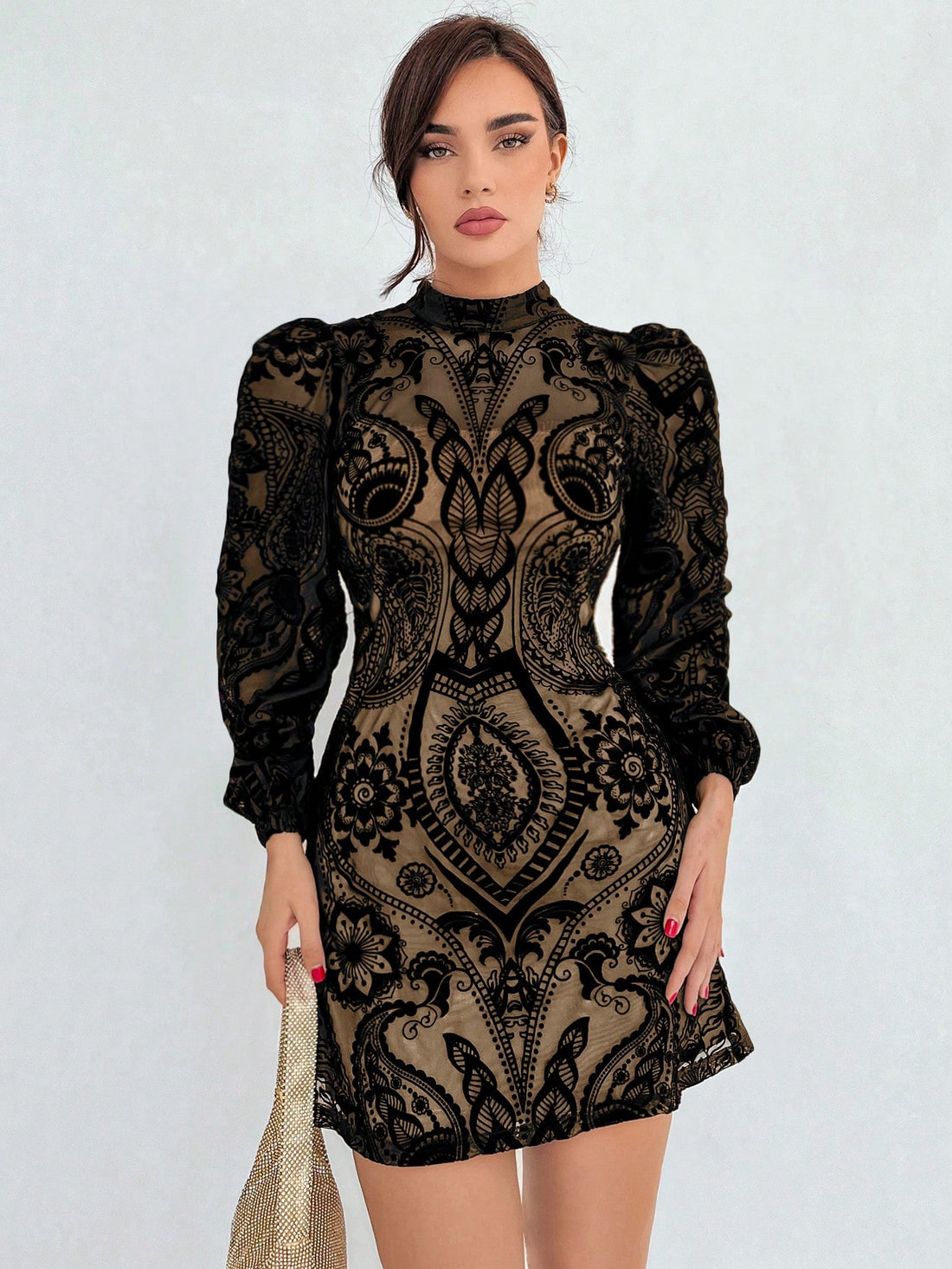 Elevate your style with our Chic Plush High-Waisted Puff Sleeve Dress. This elegant fashion statement features a flattering high-waisted design and eye-catching puff sleeves. The plush fabric adds a touch of luxury to this versatile dress. Perfect for making a bold statement at any occasion.