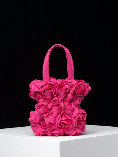 Romantic Rose Handbag: Perfect for Wedding, Parties, and Valentine's Day Gifts