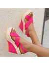 Summer Chic: Women's Waterproof Peep Toe Wedge Sandals with Thick Platform Muffin Heels