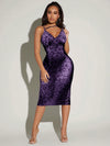 Roar in Style: Women's Leopard Printed Knit Dress