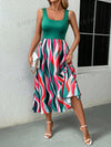 Women's Sleeveless Wave Stripe Dress: A Modern Twist on a Classic Style