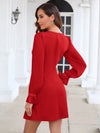 Chic Ruffle Sleeve Solid Color Dress for Effortless Elegance